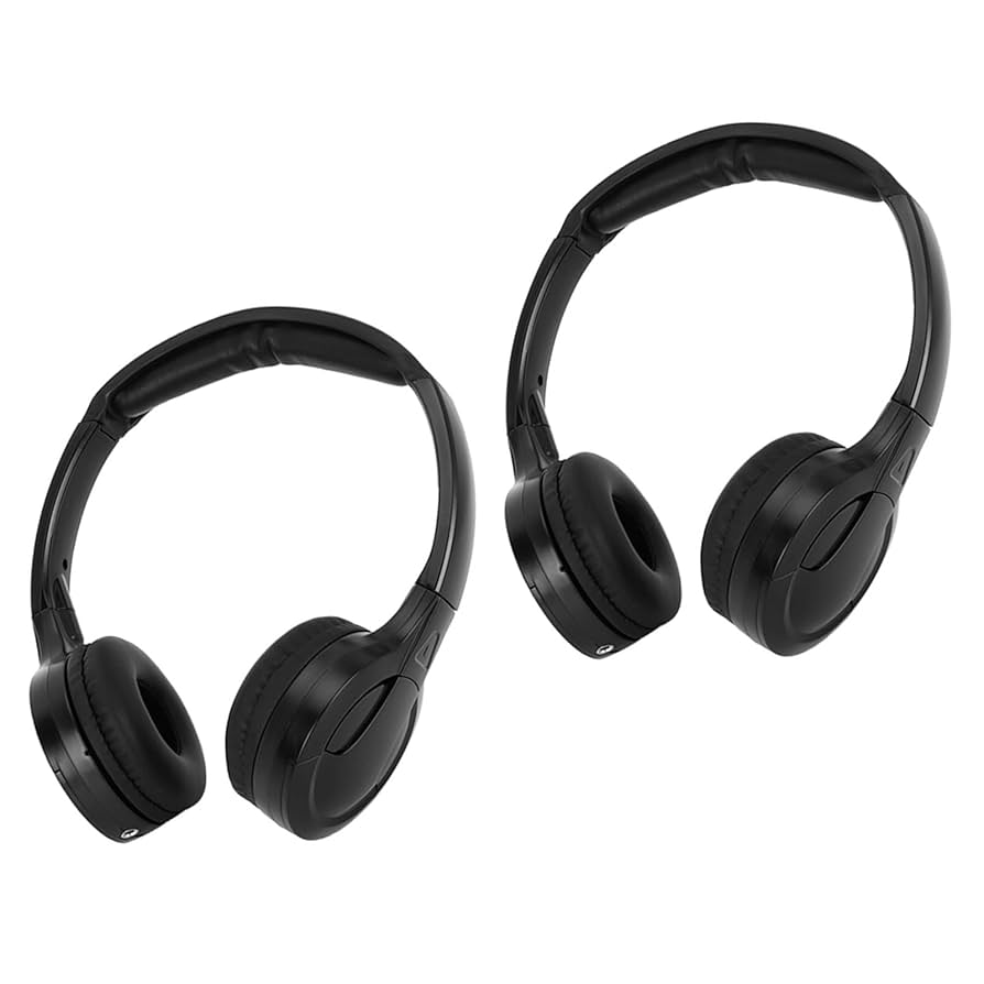 Amazon.co.jp: IR コードレスヘッドフォン 2 パック、車 DVD 用